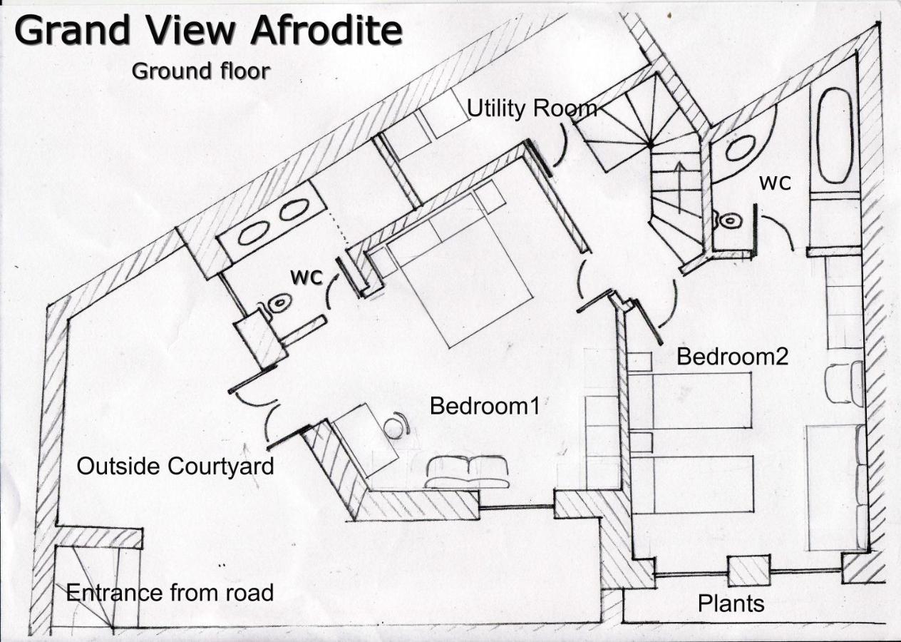 Grand View Afrodite Míthimna Kültér fotó